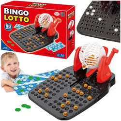 GRA PLANSZOWA ZRĘCZNOŚCIOWA RODZINNA BINGO LOTTO 90 CYFR LICZBY NUMERKI