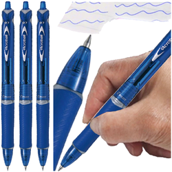 DŁUGOPIS AUTOMATYCZNY OLEJOWY PILOT ACROBALL 0,7mm NIEBIESKI - 3 sztuki