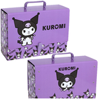 TECZKA SZKOLNA Z RĄCZKĄ GRUBA TWARDA XL A4 ST.MAJEWSKI KRÓLIK PINK KUROMI