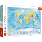 PUZZLE PREMUM FIZYCZNA MAPA ŚWIATA 1000 ELEMENTÓW UKŁADANKA TREFL 10463