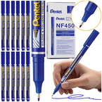CIENKOPIS FOLIOPIS MARKER PERMANENTNY 0,6mm PENTEL NF450 NIEBIESKI - 12 szt