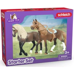 SCHLEICH 2 KONIE FIGURKI OGIER KLACZ PERUWIAŃSKA SIODŁO RĘCZNIE MALOWANE