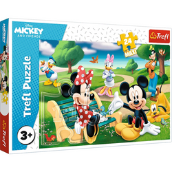 PUZZLE MAXI DUŻE 24 EL. MYSZKA MIKI W GRONIE PRZYJACIÓŁ DISNEY TREFL 14344