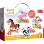 PUZZLE DLA MALUCHA GRUBE NA FARMIE ZWIERZĄTKA KRÓWKA ŚWINKA 36127 TREFL