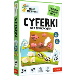 GRA EDUKACYJNA DLA DZIECI CYFERKI MAŁY ODKRYWCA UKŁADANKA TREFL 02810