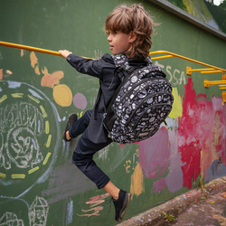 PLECAK SZKOLNY MŁODZIEŻOWY DERFORM BACKUP R57 CZARNY DRIFT GRAFFITI SKATE