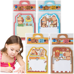 KARTECZKI SAMOPRZYLEPNE NOTES UROCZA KAPIBARA 70x90mm 30 KARTECZEK - 4 op.