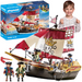 PLAYMOBIL PIRATES STATEK PIRACKI Z ZAŁOGĄ KLOCKI KONSTRUKCYJNE 101 EL 71418
