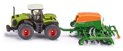 CLAAS XERION TRAKTOR Z SIEWNIKIEM AMAZONE SIKU CIĄGNIK METALOWY FARMA