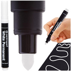 MARKER PISAK FLAMASTER PERMANENTY OKRĄGŁY 2.5mm BIAŁY METAL SZKŁO CENTROPEN