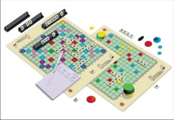 GRA PLANSZOWA SŁOWNA SCRIBA PL + ZEGAREK SCRABBLE