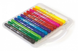  KREDKI WYKRĘCANE ŻELOWE ŚWIECOWE PASTELOWE OLEJNE 3w1 COLORINO 12 kolorów