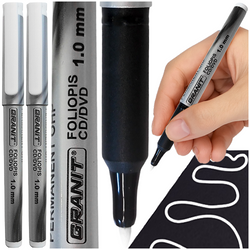 MARKER PERMANENTNY FOLIOPIS BIAŁY GRANIT M859 CD/DVD WODOODPORNY - 2 szt.