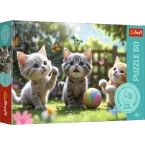 PUZZLE 60 ELEMENTÓW TRZY KOCIAKI UKŁADANKA DLA DZIECI TREFL 17412