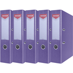 SEGREGATOR A4/75mm OFFICE PRODUCTS Z DŹWIGNIĄ PP FIOLETOWY 5 SZTUK