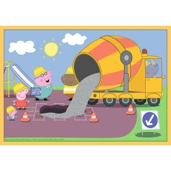 PUZZLE 10w1 ŚWINKA PEPPA POZNAJ ŚWINKĘ PEPPĘ 10 UKŁADANEK 329EL TREFL 90383