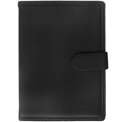 KALENDARZ KSIĄŻKOWY DZIENNY A5 2026 ZAPIĘCIE TERMINARZ EKOSKÓRA CZARNY