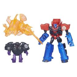 TRANSFORMERS RID OPTIMUS PRIME VS BLUDGEON MINICON