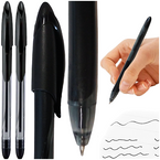 DŁUGOPIS CZARNY KEYROAD SOFT JET KULKOWY ERGONOMICZNY 0.7mm - 2 szt.