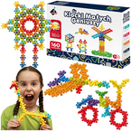 KLOCKI KONSTRUKCYJNE MAŁYCH GENIUSZY KOLOROWE KWIATKI KULKI 160 EL. ASKATO