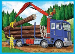 PUZZLE 4W1 DUŻE MASZYNY BUDOWLANE 34353 - TREFL