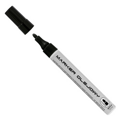 MARKER OLEJOWY DO DREWNA METALU WODOODPORNY CZARNY TOMA OKRĄGŁY - 2 szt.