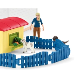 SCHLEICH FARM WORLD HOTEL DLA ZWIERZĄT Z AKCESORIAMI PIESKI ZAGRODA 42607