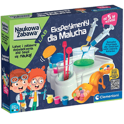 ZESTAW EDUKACYJNY EKSPERYMENTY DLA MALUCHA NAUKOWA ZABAWA CLEMENTONI