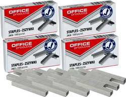 ZSZYWKI BIUROWE OFFICE STALOWE CYNKOWANE SREBRNE  24/6 mocne - 4000 SZTUK