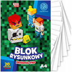BLOK RYSUNKOWY BIAŁY A4 20 KARTEK ASTRA SZKOLNY NA PLASTYKĘ PIXEL PIXELE