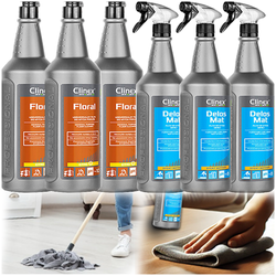 CLINEX DELOS MAT FLORAL 6w1 DO MYCIA MEBLI PODŁÓG POSADZEK 1L ANTYSTATYCZNY