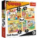 PUZZLE 4w1 GARFIELD KOCHA LAZANIĘ NICKELODEON UKŁADANKA 34673 TREFL