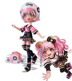 LALKA DIVA ROLLER NA WROTKACH HELLO KITTY MANGA MODA JAPOŃSKA PRZEGUBOWA