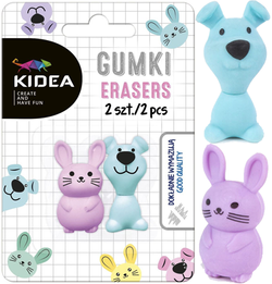 GUMKI KRÓLICZEK PIESEK ZWIERZĄTKA 2 SZTUKI KIDEA 