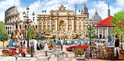 PUZZLE SPLENDOR RZYMU FONTANNA DI TREVI KOLOSEUM WŁOCHY 4000 EL CASTORLAND
