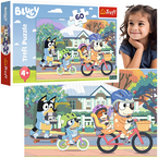 PUZZLE BLUEY 60 ELEMENTÓW WESOŁY BLUEY UKŁADANKA DLA DZIECI TREFL 17384