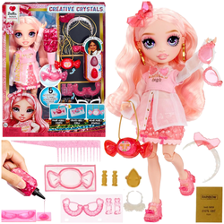 RAINBOW HIGH LALKA MODOWA CREATIVE CRYSTALS RÓŻOWA BELLA PARKER AKCESORIA