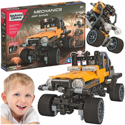 KLOCKI KONSTRUKCYJNE JEEP SAFARI SAMOCHÓD LABORATORIUM MECHANIKI CLEMENTONI