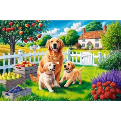 PUZZLE EASYPIECE 300 ELEMENTÓW PIESKI NA WSI PSY UKŁADANKA 23101 TREFL