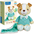 PLUSZAK MASKOTKA PIESEK Z KOCYKIEM MIĘKKA ZABAWKA SENSORYCZNA CLEMENTONI