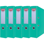 SEGREGATOR A4/75mm OFFICE PRODUCTS Z DŹWIGNIĄ PP TURKUSOWY 5 SZTUK