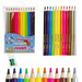 KREDKI OŁÓWKOWE ASTRA JUMBO OKRĄGŁE 12 ŻYWYCH KOLORÓW TEMPERÓWKA MINI MINI