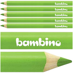 KREDKA BAMBINO TRÓJKĄTNA W DREWNIANEJ OPRAWIE JUMBO JASNOZIELONA - 5 szt.