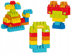 KLOCKI KONSTRUKCYJNE MAŁYCH GENIUSZY UKŁADANKA KREATYWNA 120 EL. ASKATO