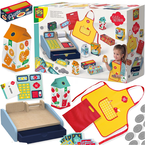 SUPERMARKET SKLEP KASA SES CREATIVE PIENIĄDZE FARTUSZEK NAUKA LICZENIA