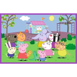 PUZZLE 2x24 ŚWINKA PEPPA NA PLACU ZABAW UKŁADANKA 34435 TREFL