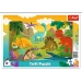 PUZZLE RAMKOWE 15 DINOZAURY PREHISTORYCZNY ŚWIAT UKŁADANKA 31359 TREFL