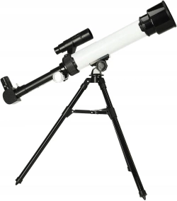 TELESKOP ASTRONOMICZNY NA STATYWIE Z UCHWYTEM NA TELEFON LUNETA 60x 30x
