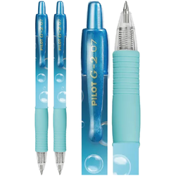 DŁUGOPIS AUTOMATYCZNY ŻELOWY SZKOLNY NIEBIESKI G2 BUBBLE PILOT - 2 sztuki