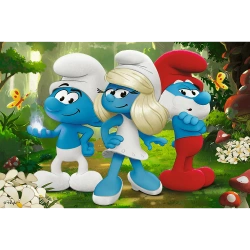 PUZZLE 60 ELEMENTÓW SMERFY - ZACZAROWANY LAS UKŁADANKA TREFL 17401